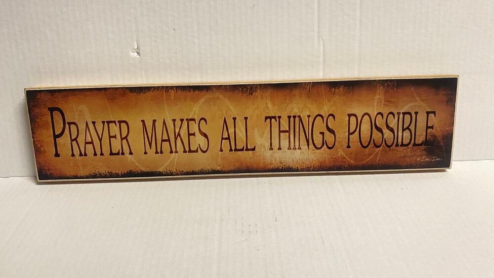 Dee Dee Prayer Makes All Things Possible Wall Art Christmas Religious Sign
